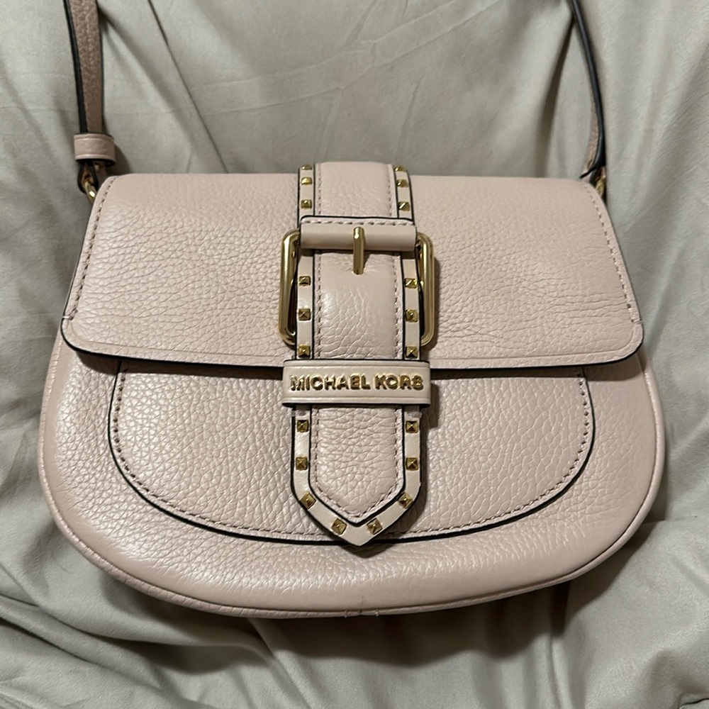 Michael Kors Lillian Small Leather Buckle Crossbody